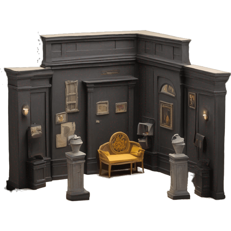 scenography scenic maquette model theatre set model maquette black box emoji