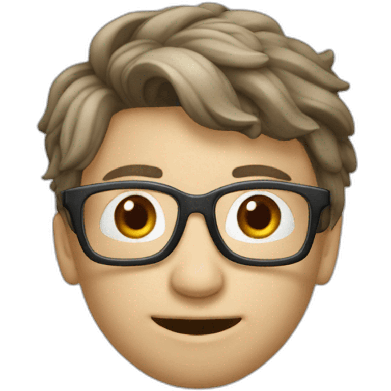 Tête de nerd qui lève un doigt  emoji