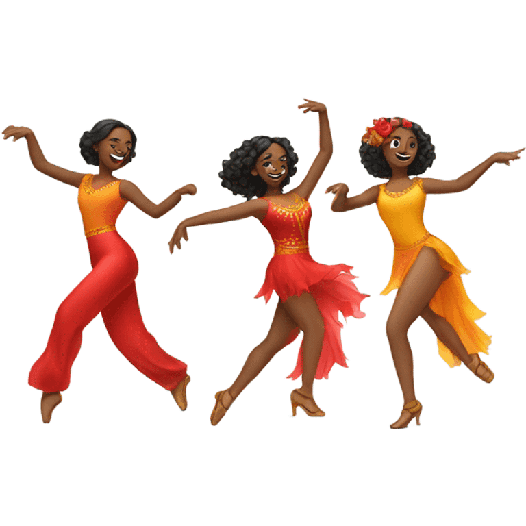 Trio salsa dancing  emoji