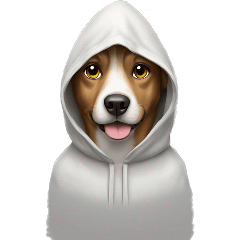 Dog wearing a hoode emoji