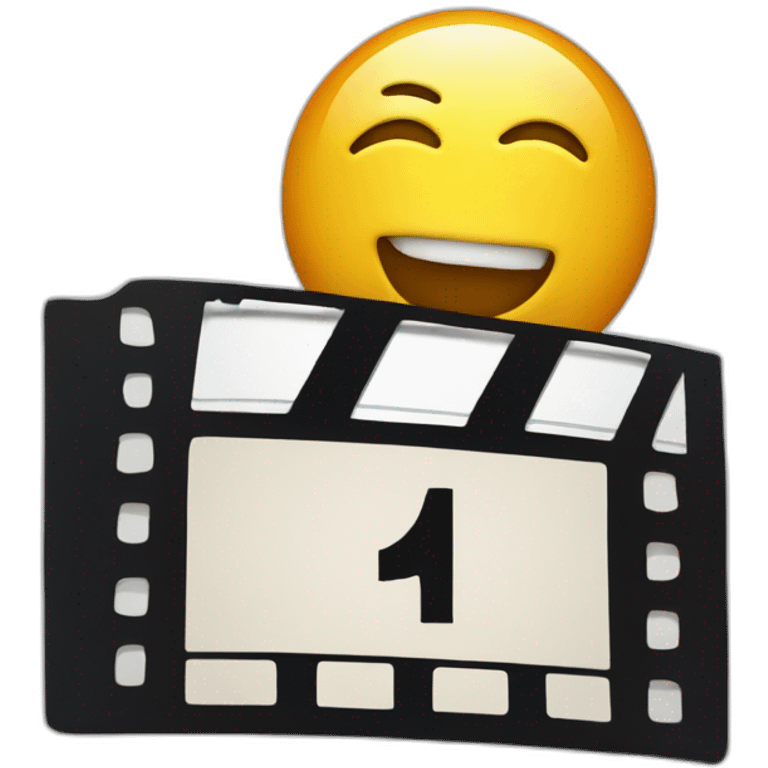 a filmstrip with the number 1 emoji