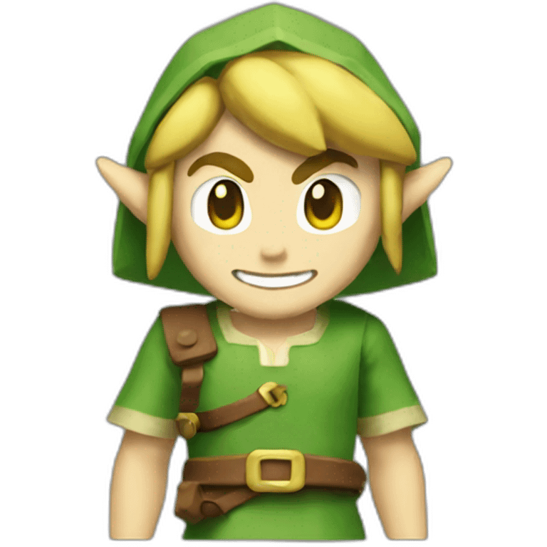 Link from the legend of zelda smiling  emoji