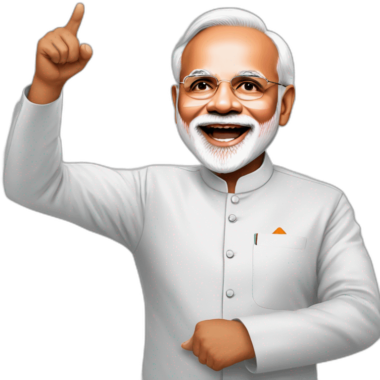 hyper realistic narendra modi celebrating like ronaldo emoji