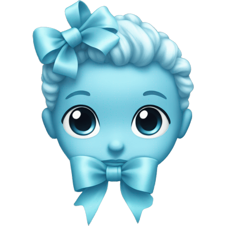 Baby blue bow emoji