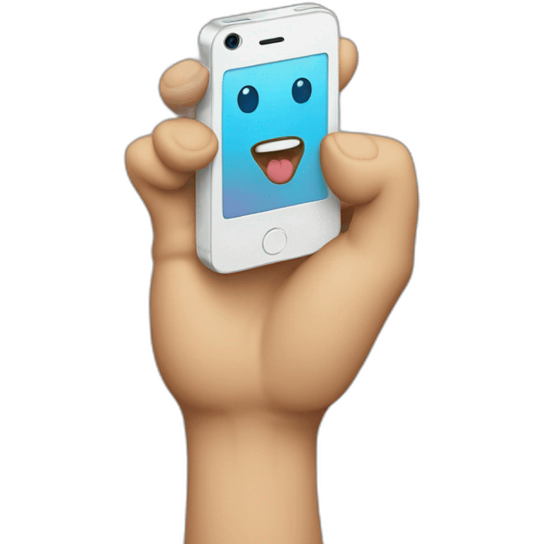 iphone with arms and legs emoji