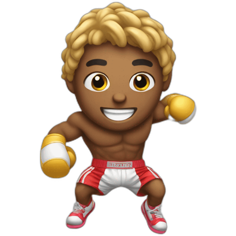 a boxer skipping rope emoji