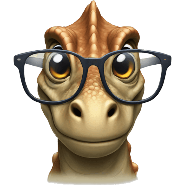 dino wearing glasses  emoji