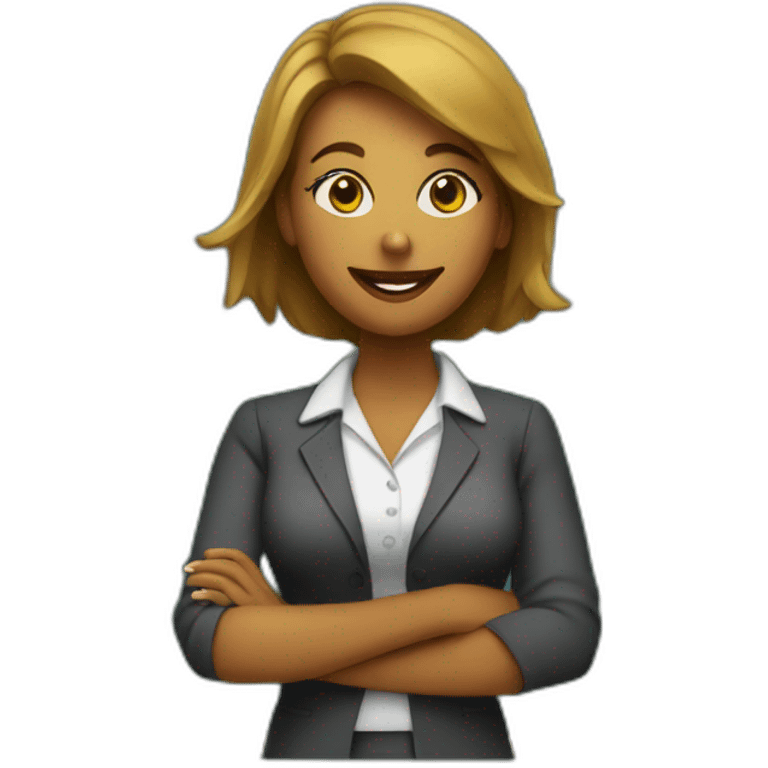 woman teacher with blackboard behind her emoji