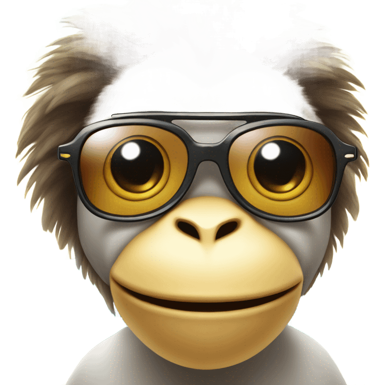 Chick, face, monkey, sea, smile, sun, sunglasses emoji