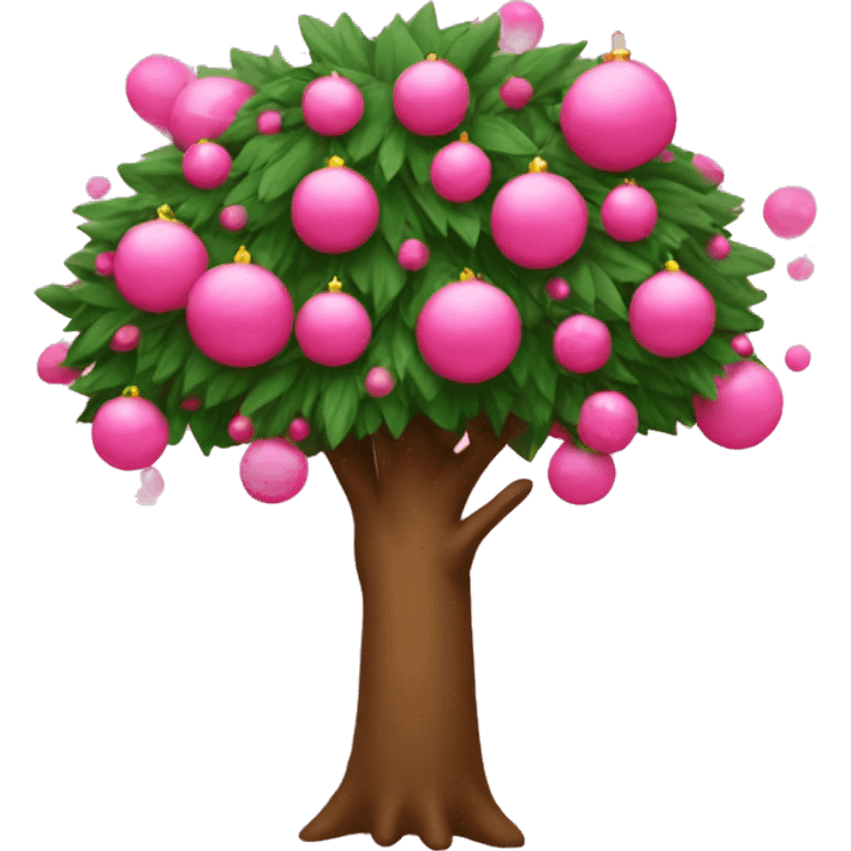 arbol de navidad rosa emoji