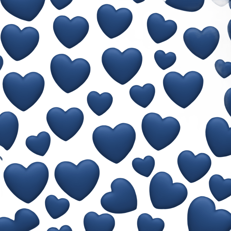 Navy blue heart  emoji