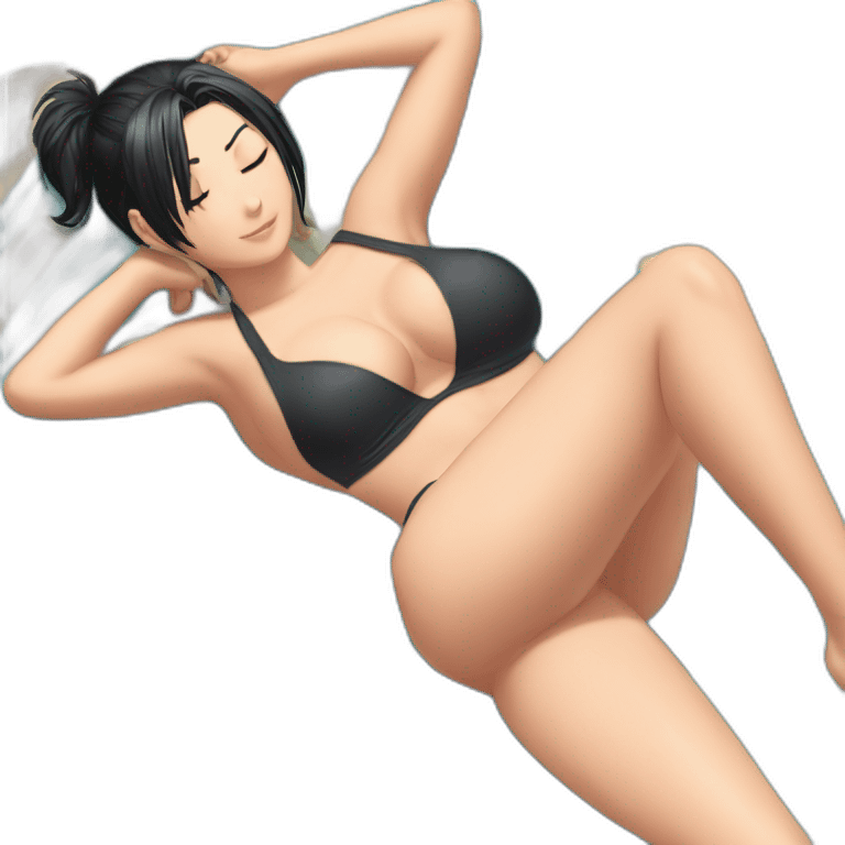 nico robin full body pawg small swimsuit laydown emoji