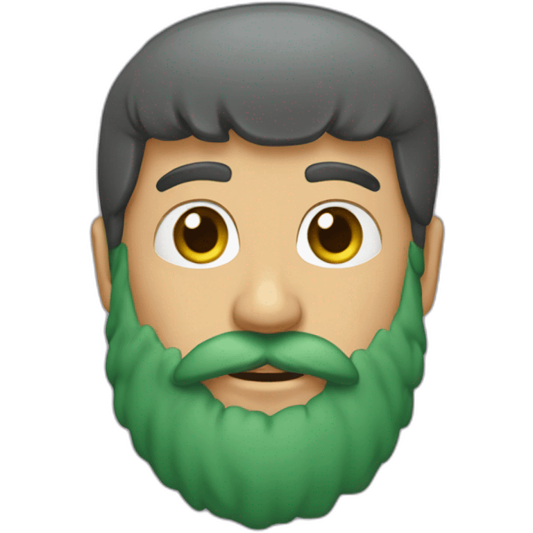 Barbe verte emoji