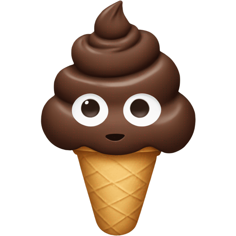 Chocolate Ice cream emoji