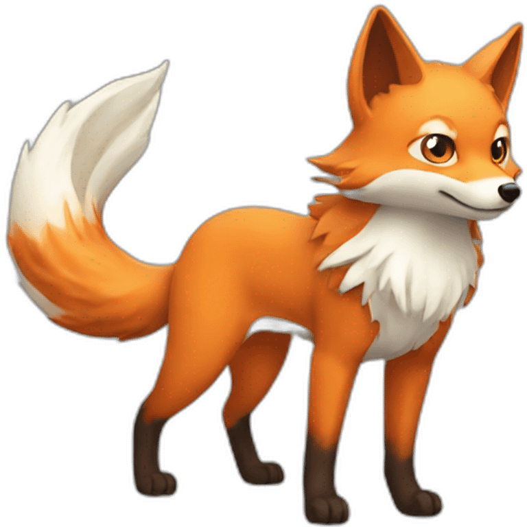 A nine tailed fox emoji