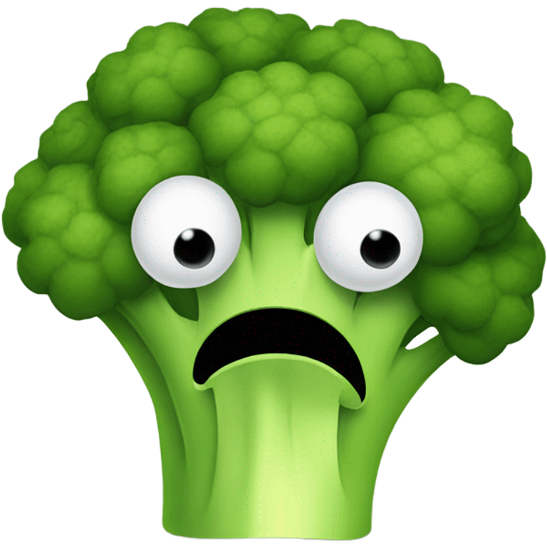 Very sad broccoli with hands on eyes emoji