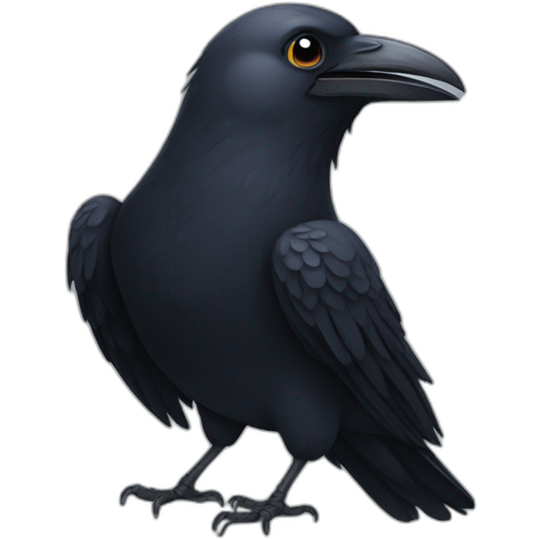 crow smiling emoji