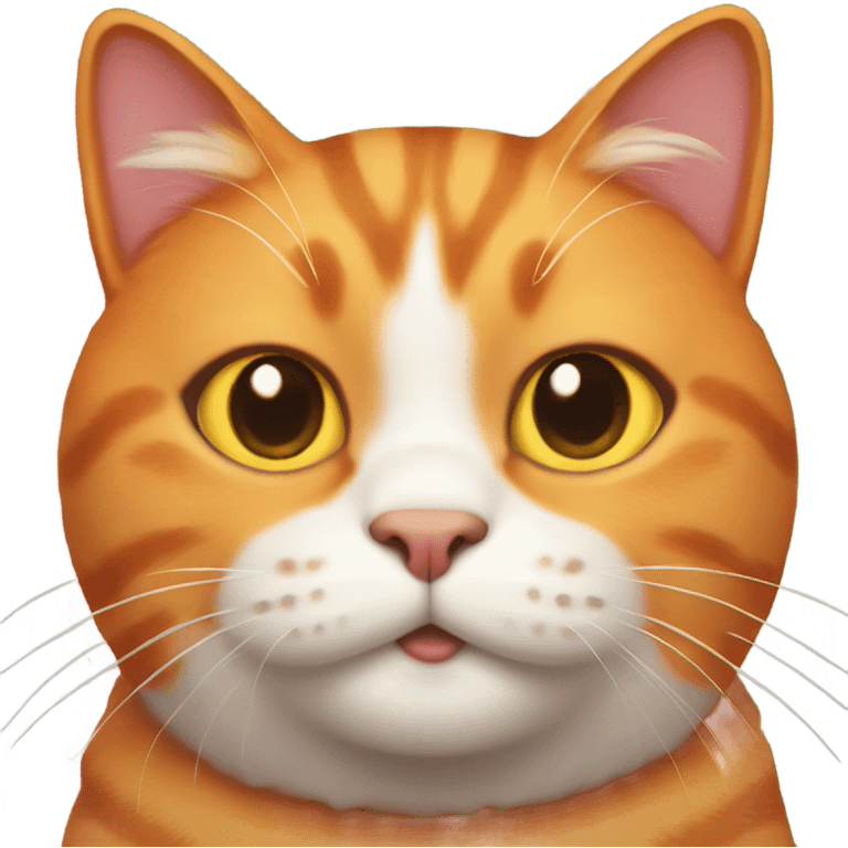 Chunky orange cat emoji