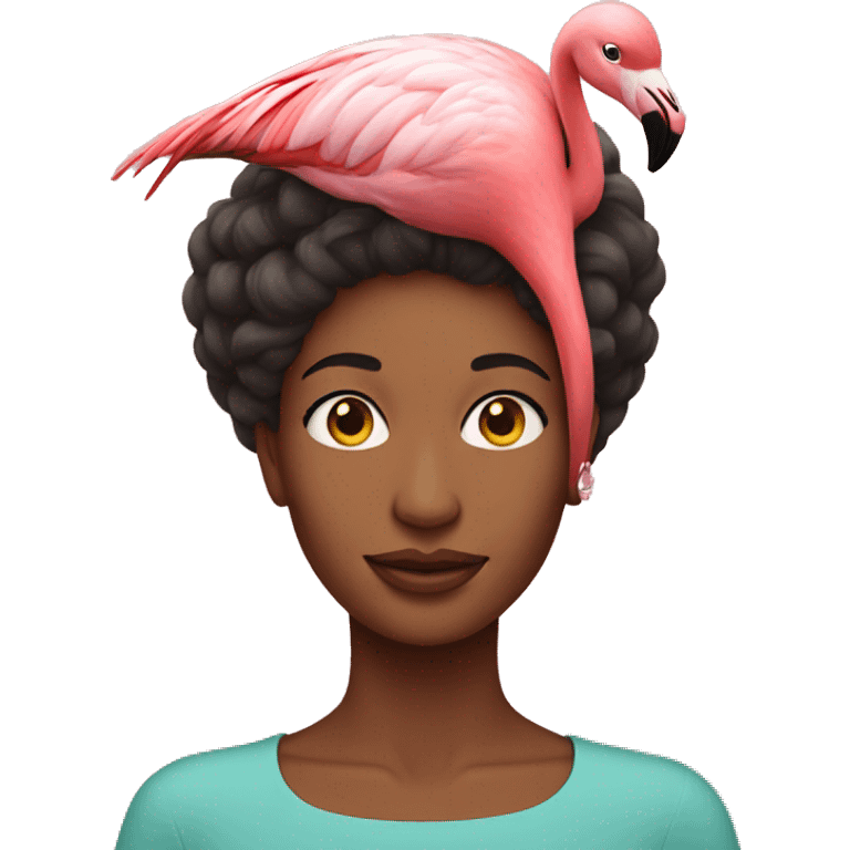 mother with a flamingo on her head  emoji