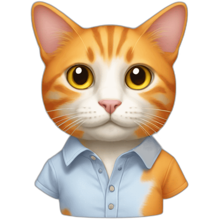 Orange cat in the shirt  emoji