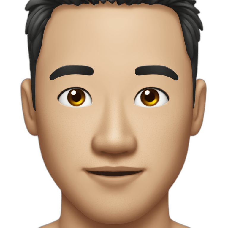 Sexy asian guy with freckles emoji