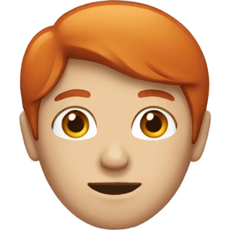 A red head without mustache emoji