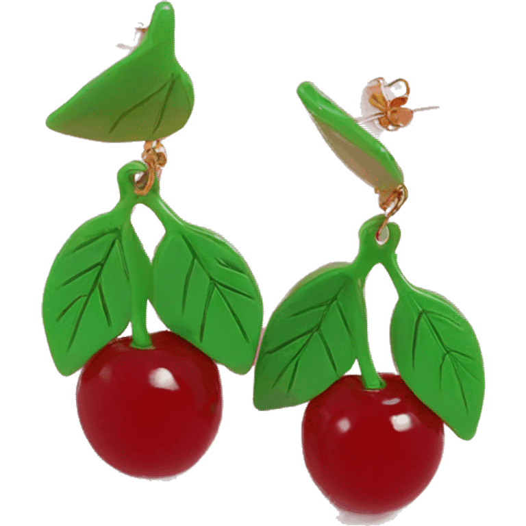 cherry earrings emoji