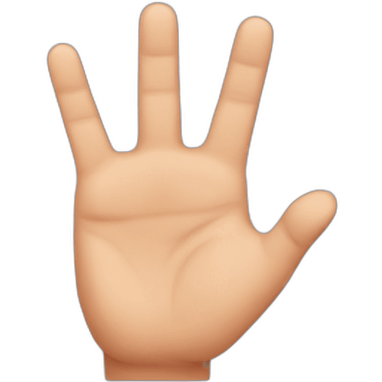 Hand showing 3 fingers emoji