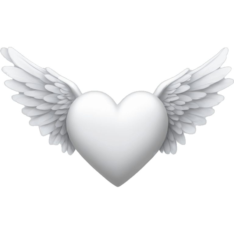 White heart with wings emoji