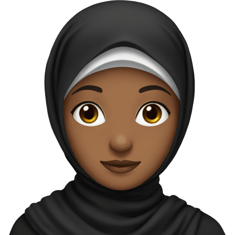 Muslim girl wearing black hijab emoji