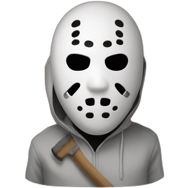 Slasher with mask emoji