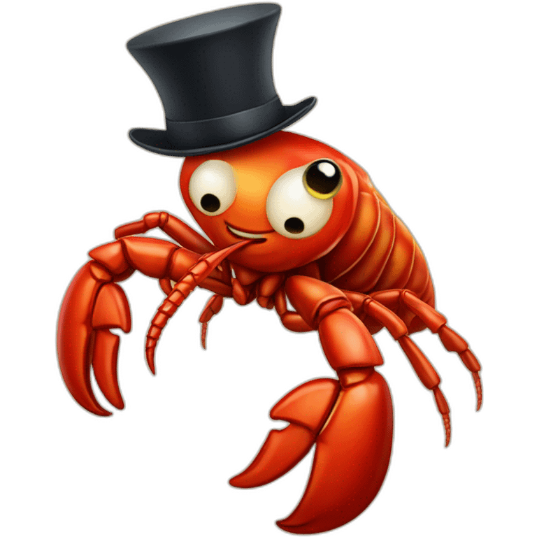 Lobster with tophat emoji