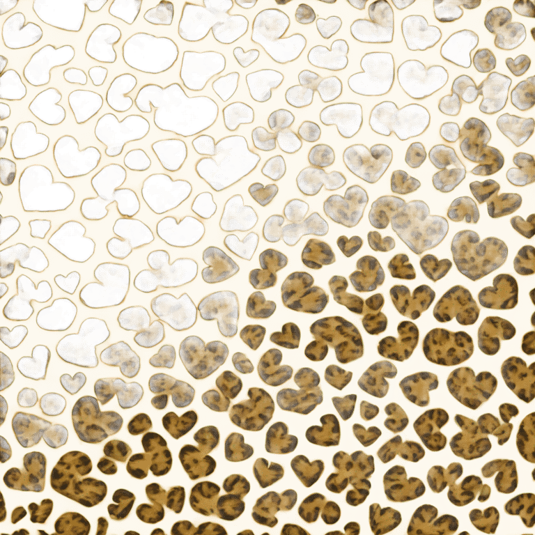 Leopard print heart emoji