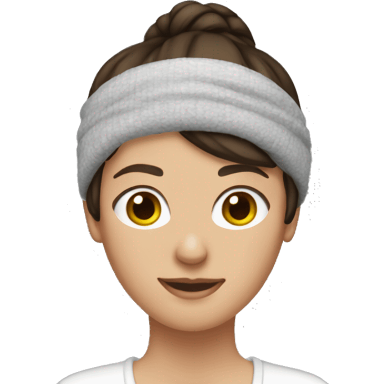 brunette with ear warmers  emoji