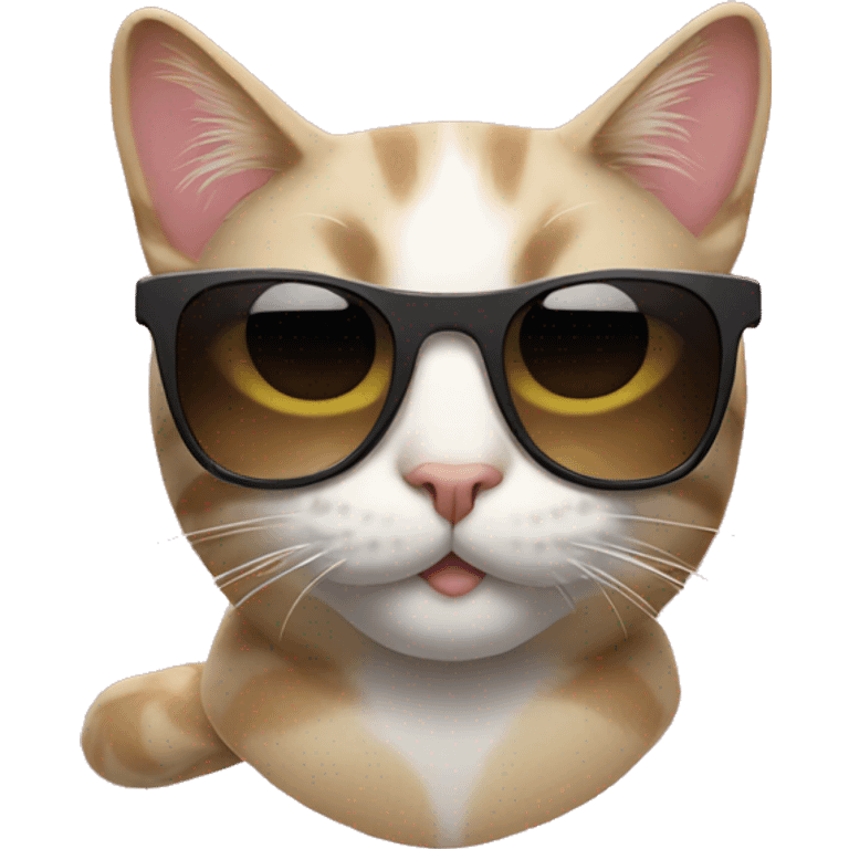 Cat with sunglasses emoji