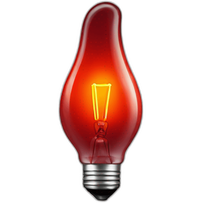 bulb with red light emoji