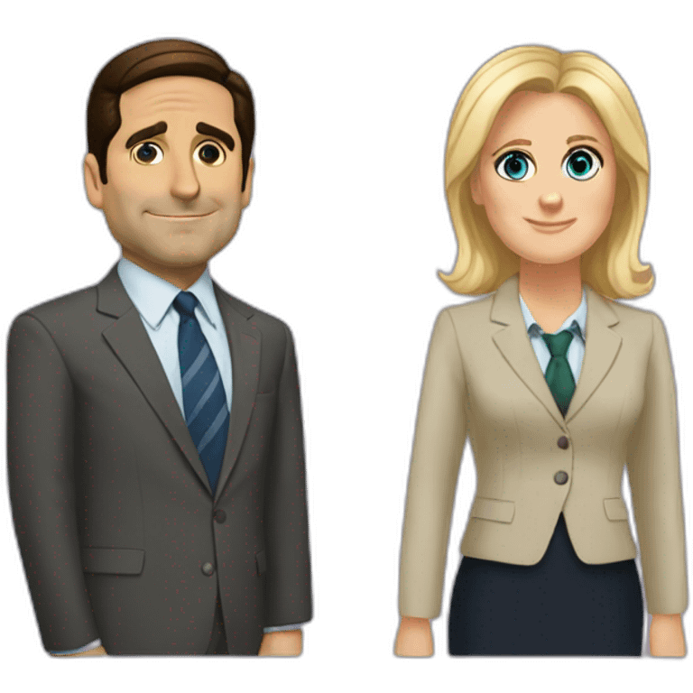 Michael Scott and Leslie Knope emoji