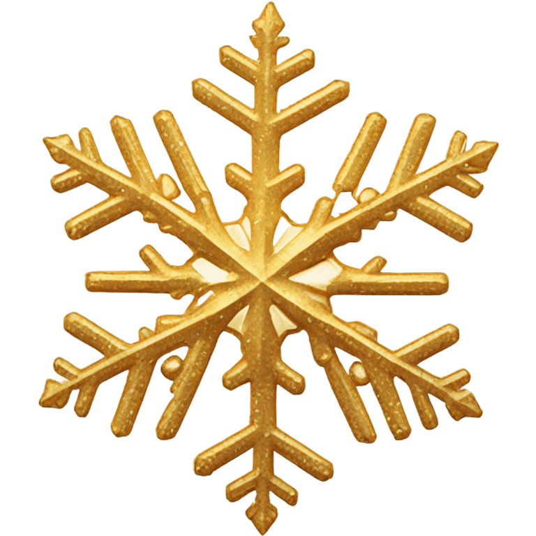 Golden snow flake emoji