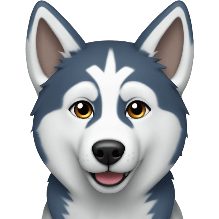 husky with blue yes emoji