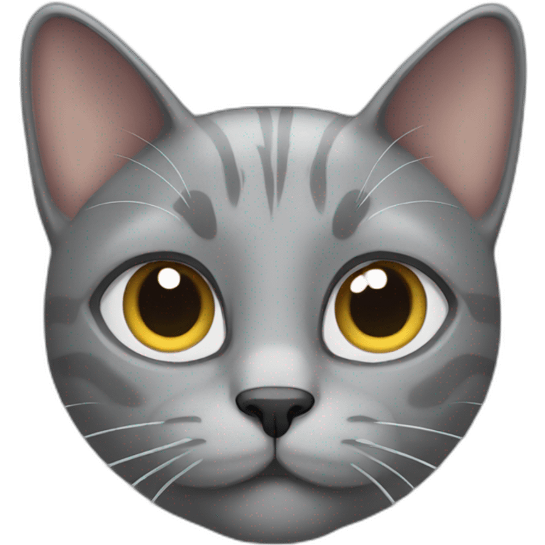 Grey cat emoji