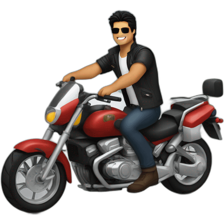 Chayanne en motocicleta emoji