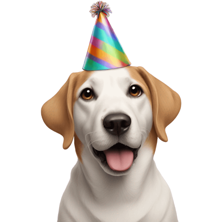 Dog with a party hat emoji