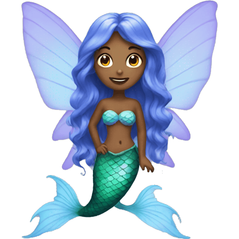 mermaid with fairy wings emoji