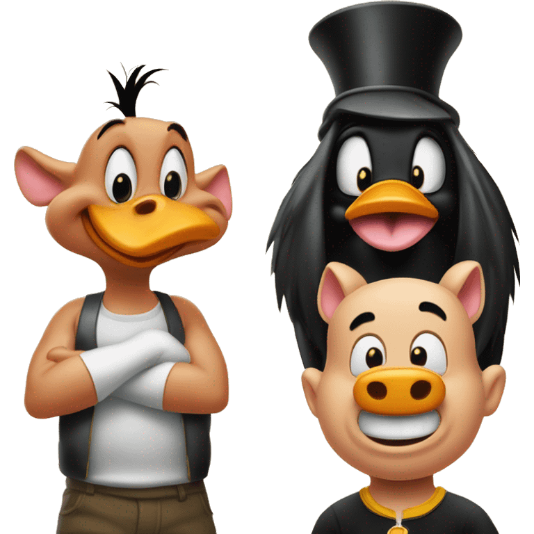 Porky Pig and Daffy Duck emoji