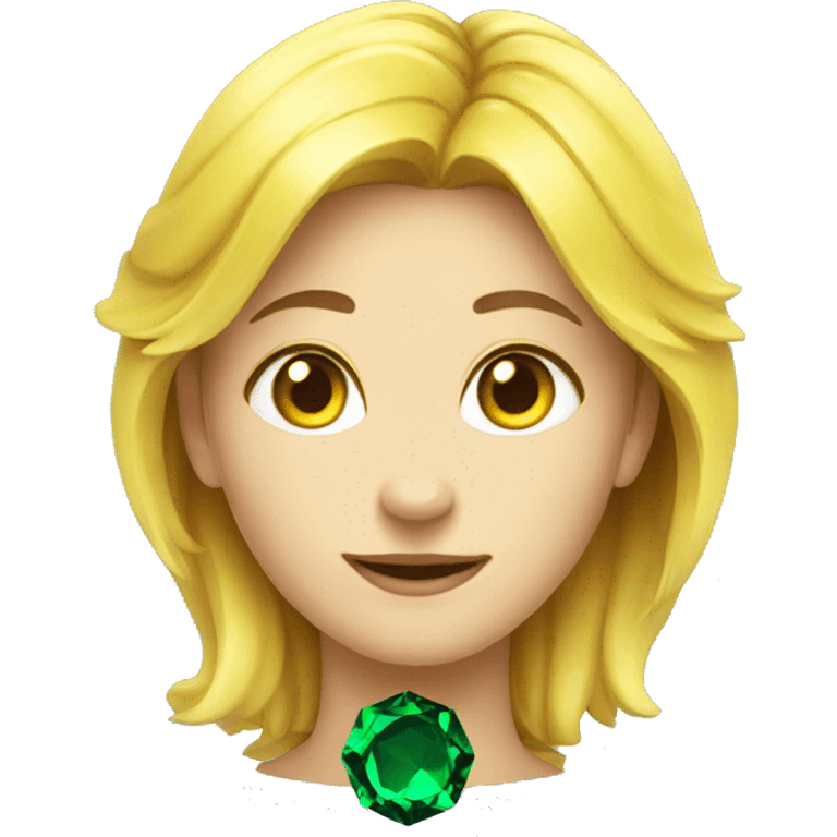 yellow round emerald emoji