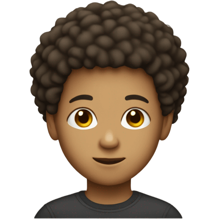 Light skin boy with short afro  emoji