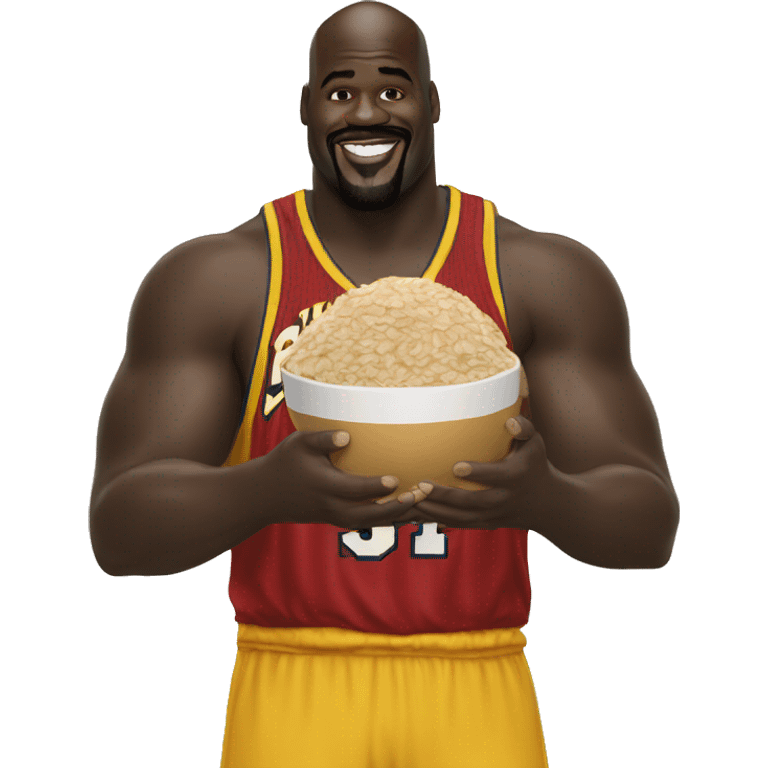 shaquille o'neal eating oatmeal emoji