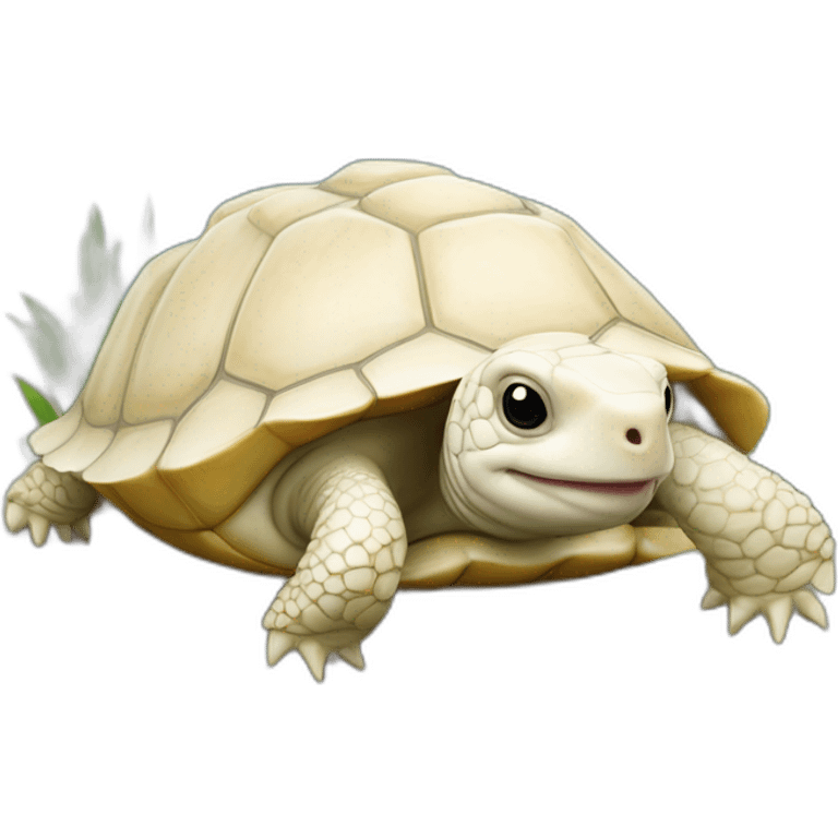 Hérisson sur tortue albinos emoji