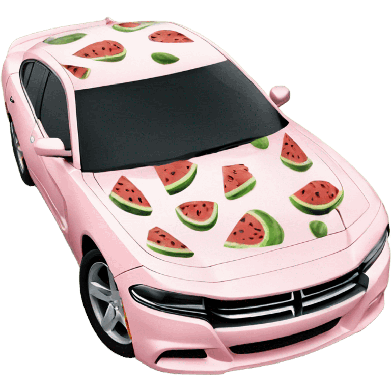 Watermelons Dodge Charger modern emoji