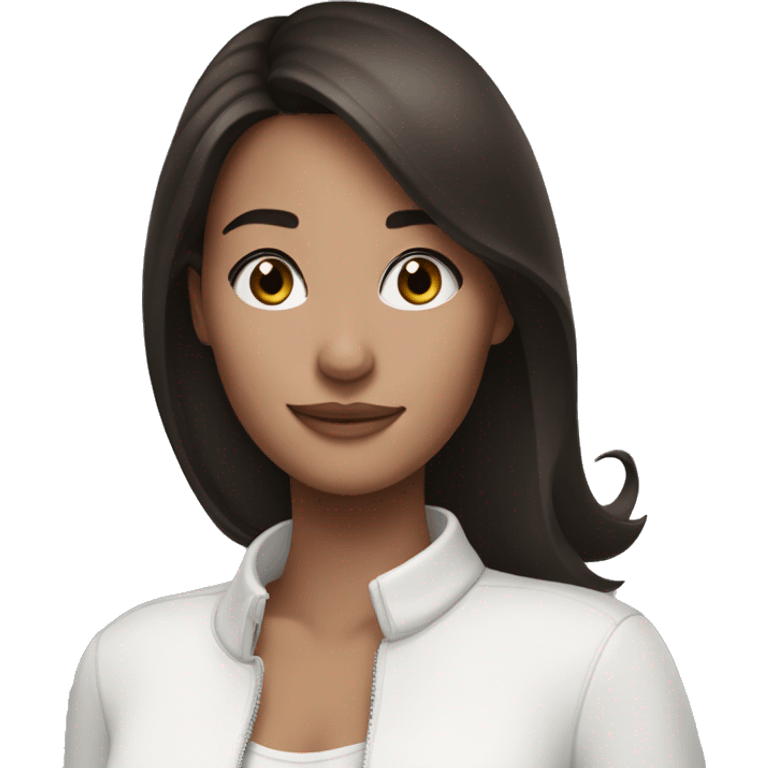 brunette girl with iqos emoji